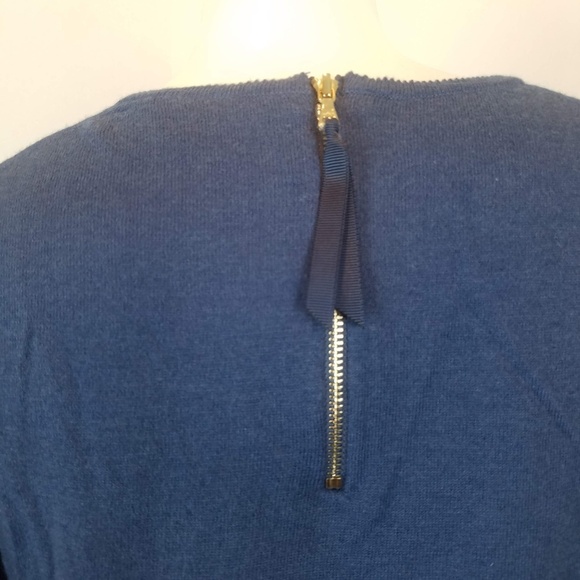 Ann Taylor Womens Sweater Top XS Blue Long Sleeve Wool Blend - Picture 3 of 6